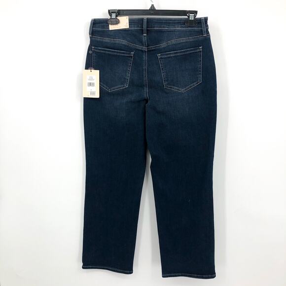 NYDJ Womens Straight Ankle Jeans 8 Blue Wonderland Relaxed Square Pockets NWT - Picture 8 of 16